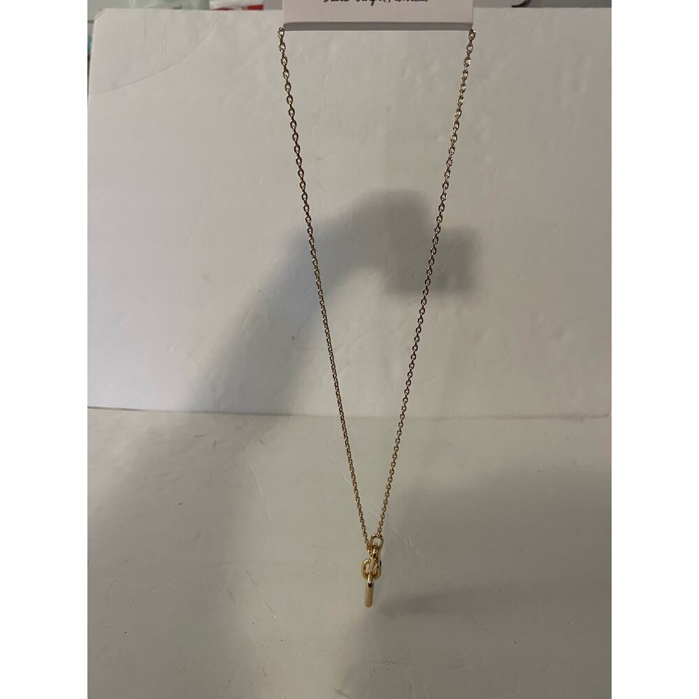 NWT LOFT Large Chain Pendant Necklace Gold Tone Statement Jewelry - Picture 4 of 6